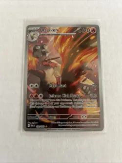 Pokemon TCG Destined Rivals Blaziken Illustration Rare 192/182 - Image 1