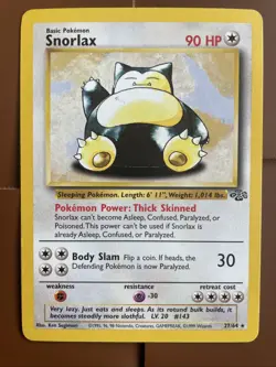 1999 Pokemon Jungle Snorlax 27/64 Non-Holo Rare - Image 1