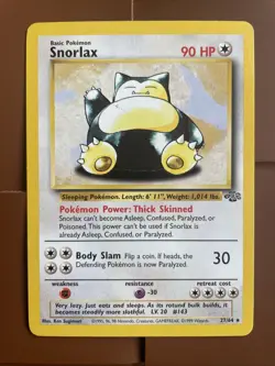 1999 Pokemon Jungle Snorlax 27/64 Non-Holo Rare - Image 2