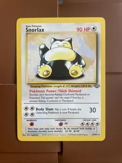 1999 Pokemon Jungle Snorlax 27/64 Non-Holo Rare - Image 3