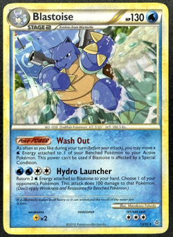 2010 Blastoise 13/95 Regular Non Holo Rare - HGSS Unleashed - LP - Image 1