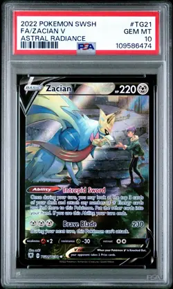 PSA 10 Fa/Zacian V #TG21 2022 Pokemon Sword & Shield Astral Radiance GEM MT - Image 1