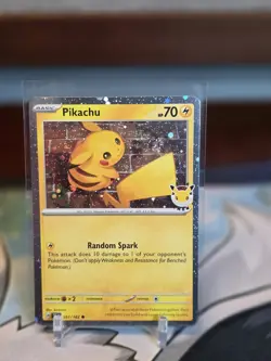 Pokemon Pikachu 051/162 Promo Stamped 2026 Pokemon Day VERY RARE TAIL SWIRL - Image 1