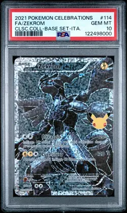 Pokemon PSA 10 Zekrom #114 Full Art Gran Festa Collezione Classica 2021 Italiano - Image 2