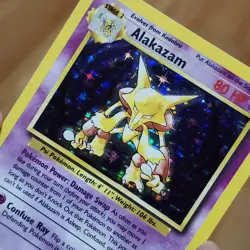 Alakazam Holo Rare Holo Base Set 001/102 LP Pokemon TCG - Image 5