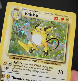 Pokemon TCG Raichu Base Set 14/102 Unlimited Holo Rare NM - Image 5