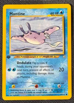 MANTINE 64/111 COMMON NEO GENESIS POKEMON FIRST EDITION MP - Image 1