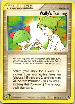 Wally's Training 89/100 Uncommon Sandstorm LP Pokemon TCG - Image 1