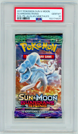2017 Pokemon S&M Guardians Rising Booster Pack Alolan Ninetales Artwork PSA 10 - Image 1