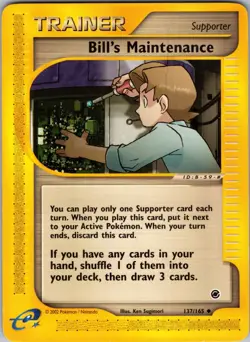 Bill's Maintenance 137/165 Expedition Pokemon TCG LP - Image 1