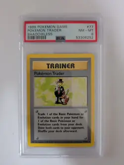 1999 Pokemon Shadowless Pokemon Trader #77 PSA 8 NM-MT Base Set - Image 1