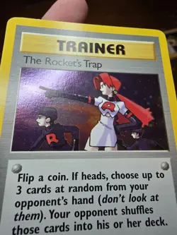 Pokemon TCG The Rocket's Trap Gym Heroes 19/132 Holo Rare Team Rocket WOTC LP - Image 3