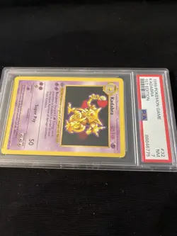 1999 POKEMON BASE SET 1ST EDITION #32 KADABRA PSA 7 - Image 4