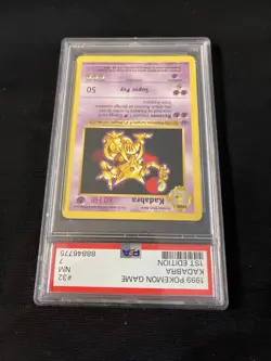 1999 POKEMON BASE SET 1ST EDITION #32 KADABRA PSA 7 - Image 5