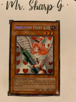 INJECTION FAIRY LILY - LOD-100 ENGLISH Yu-Gi-Oh! CARD SECRET RARE HOLO KONAMI** - Image 2