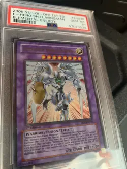 Yugioh! PSA 10 Elemental Hero Shining Flare Wingman Ultra Rare 1st Ed. EEN-EN036 - Image 3