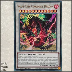 Snake-Eyes Vengeance Dragon - ALIN-EN040 - Ultra Rare 1st Edition Yugioh - Image 1