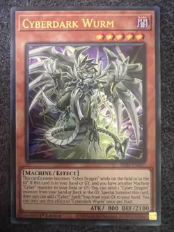 Yugioh Cyberdark Wurm ALIN-EN027 Ultra Rare 1st Edition NM - Image 1