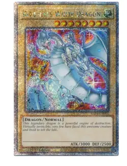 Yugioh Blue-Eyes White Dragon (New Art) RA04-EN002 Quarter Century Secret Rare - Image 1