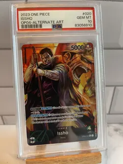 2023 One Piece Kingdoms Of Intrigue OP04-020 Issho Alt Art PSA 10 Gem Mint - Image 1