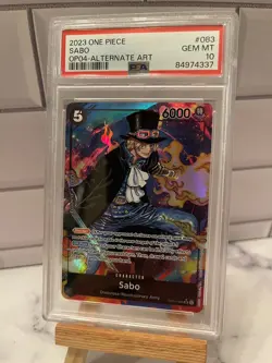 2023 One Piece Kingdoms Of Intrigue OP04-063 Sabo Alt Art PSA 10 GEM MT - Image 1