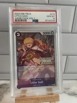 One Piece CCG Little Sadi OP02-073 Judge Pack Vol. 1 PSA 10 Gem Mint - Image 1