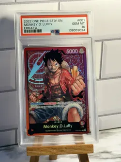 One Piece - Monkey D. Luffy - Errata - ST01-001 - PSA 10 - Image 1