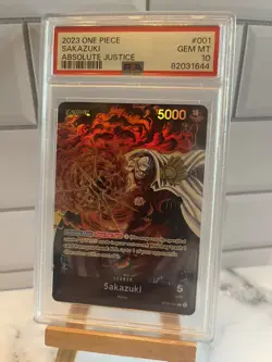 Sakazuki - ST06-001 - L - Foil New Starter Deck 06: The Navy One Piece - PSA 10 - Image 1