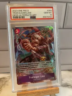 2023 TRAFALGAR LAW OP05-069 SR ONE PIECE AWAKENING OF THE NEW ERA ALT ART PSA 10 - Image 1