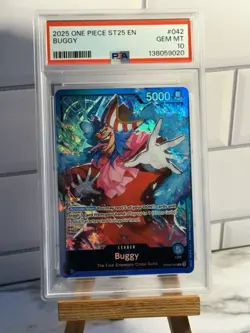 Buggy OP09-042 Leader ST25 Foil Holo One Piece TCG PSA 10 GEM MINT - Image 1