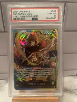 Portgas.D.Ace - ST13-002 - Leader - Foil - NM - English - One Piece - PSA 10 - Image 1