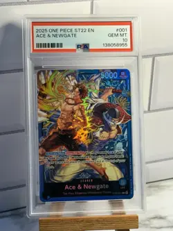 2025 ONE PIECE STARTER DECK ST22-ACE & NEWGATE #001 ACE & NEWGATE PSA 10 - Image 1