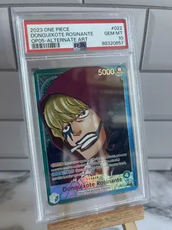 One Piece Awakening of the New Era Donquixote Rosinante Alt art OP05-022 PSA 10 - Image 1