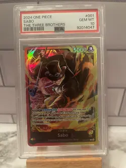 One Piece Card Game The Three Brothers ST13-001 Sabo Leader English - PSA 10 - Image 1
