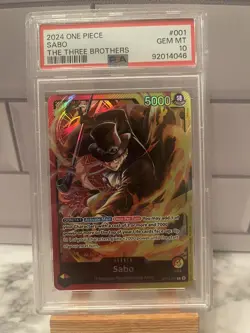 One Piece Card Game The Three Brothers ST13-001 Sabo Leader English - PSA 10 - Image 1
