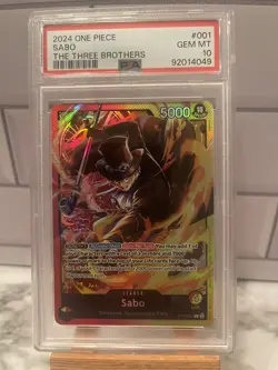 One Piece Card Game The Three Brothers ST13-001 Sabo Leader English - PSA 10 - Image 1
