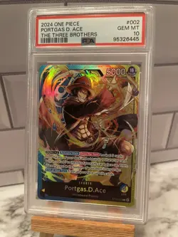Portgas.D.Ace - ST13-002 - Leader - Foil - NM - English - One Piece - PSA 10 - Image 1
