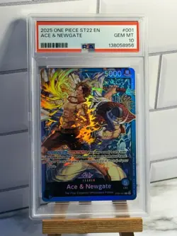 2025 ONE PIECE STARTER DECK ST22-ACE & NEWGATE #001 ACE & NEWGATE PSA 10 - Image 1