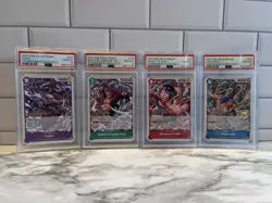 Set Of 4 Tournament Pack vol. 5 English ONE PIECE Card Game - PSA 10 GEM MT - Image 1