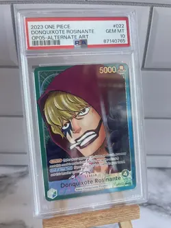 One Piece Awakening of the New Era Donquixote Rosinante Alt art OP05-022 PSA 10 - Image 1