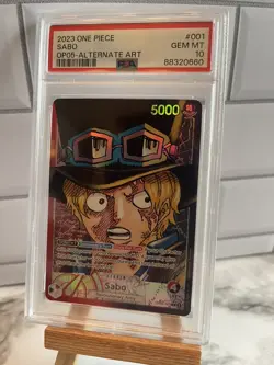 Sabo 001 OP-05 PSA 10 ALT ART Awakening of The New Era ONE PIECE Leader English - Image 1