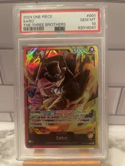 One Piece Card Game The Three Brothers ST13-001 Sabo Leader English - PSA 10 - Image 1