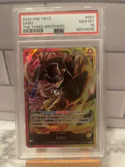 One Piece Card Game The Three Brothers ST13-001 Sabo Leader English - PSA 10 - Image 1