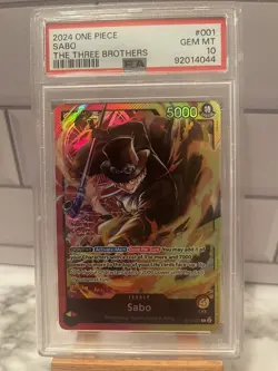 One Piece Card Game The Three Brothers ST13-001 Sabo Leader English - PSA 10 - Image 1