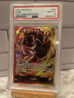 One Piece Card Game The Three Brothers ST13-001 Sabo Leader English - PSA 10 - Image 1