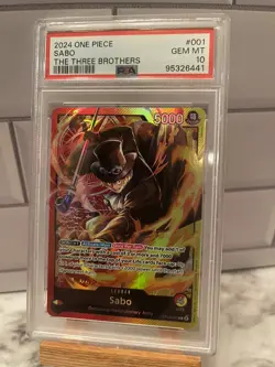 One Piece Card Game The Three Brothers ST13-001 Sabo Leader English - PSA 10 - Image 1