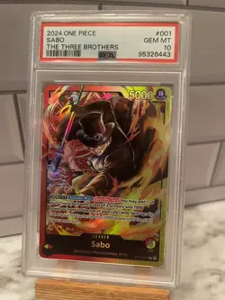 One Piece Card Game The Three Brothers ST13-001 Sabo Leader English - PSA 10 - Image 1