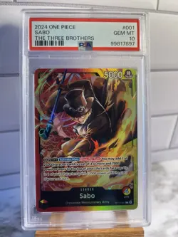 One Piece Card Game The Three Brothers ST13-001 Sabo Leader English - PSA 10 - Image 1