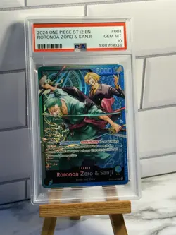 2024 ONE PIECE ST12-001 STARTER DECK RORONOA ZORO & SANJI LEADER PSA 10 GEM MINT - Image 1