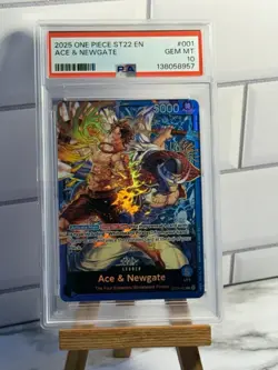 2025 ONE PIECE STARTER DECK ST22-ACE & NEWGATE #001 ACE & NEWGATE PSA 10 - Image 1